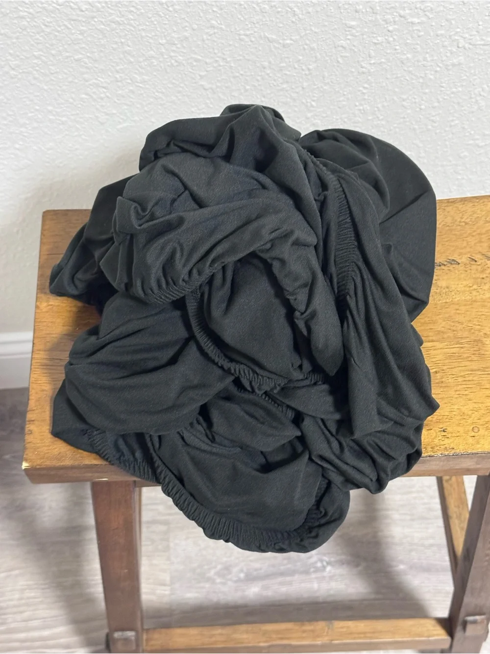 Barossa Design (Amazon) StretchWrap Bed Frame Skirt Cover in Black | Queen